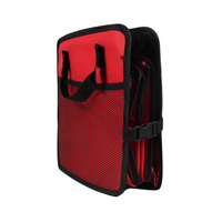 Nouveaux produits à succès, boîte de rangement pliable rouge pour coffre de voiture, polyester 600d, organisateur de siège arrière de voiture
