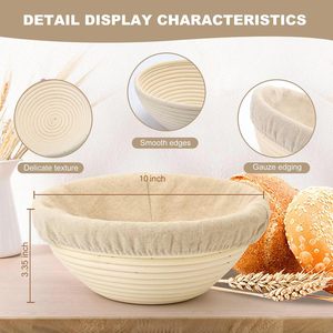 Panier de Fermentation en Rotin Écologique Fait Main de 9-10 Pouces, Paniers à Pain, Lavable au Lave-Vaisselle, Taille Personnalisable - Product Image 2