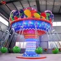 Manège Commercial Chaise Volante aux Couleurs Vives pour Événements de Fête Foraine – Idéal pour des Aires de Jeux Extérieures Dynamiques et des Divertissements Familiaux