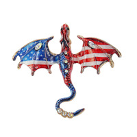 Broche Dragon Volant Multicolore en Alliage de Zinc Entièrement Écologique, 8 Styles d'Épingles en Émail, Fantaisie, Style Chinois Traditionnel, Style Sombre