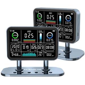 Analizador de Calidad del Aire Avanzado 13 en 1 con Monitoreo en Tiempo Real y Carga Tipo-C para la Escuela y la Familia - Product Image 1