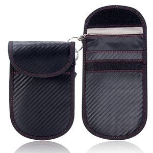 Sợi Carbon Faraday Pouch RFID Tín Hiệu Chặn Chống Trộm Xe Chìa Khóa Túi Mini Tag NFC Khách Sạn Thanh Toán Bao Gồm 213 216 T5577 em4305 - Product Image 1