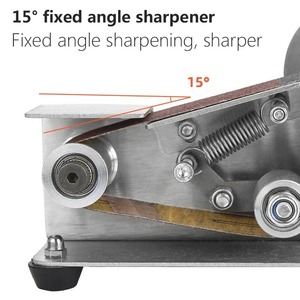 Mini ponceuse à bande 120W avec fonction de ponçage pour le métal, le bois, le nettoyage des couteaux et les projets de bricolage, portable avec moteur - Product Image 2