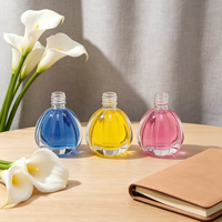 Diffuseur d'huiles essentielles transparent en forme de mini citrouille de 15 ml, flacon vide en verre pour parfum de voiture à suspendre
