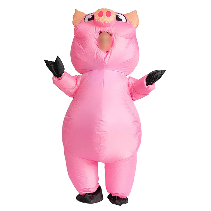 Costume de mascotte de cochon gonflable Halloween Costume adulte unisexe corps complet animal cochon gonflable disfraz cerdo Costume