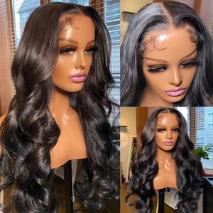 Perruque à dentelle complète 5*5 7x7 Lace Body Waver, <span class=keywords><strong>cheveux</strong></span> Remy, entièrement tissée à la main, 14 pouces, 12A, sans caoutchouc, couvre-chef, toutes les couleurs - Product Image 4