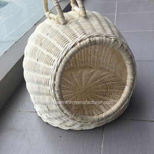 ราคาโรงงาน! กระเป๋าใส่สัตว์เลี้ยงแบบพกพาไม้วิลโลว์ทอมือพร้อมประตูและมือจับกลางแจ้ง - Product Image 1