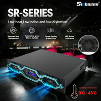 Amplificateur de sonorisation Line Array DSP SR4-1800 Sinbosen 4 canaux en aluminium avec MOSFET SiC – Amplificateur puissant fabriqué à Guangzhou