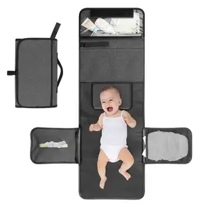 Cambiador de pañales para bebé, almohadilla plegable y portátil, personalizado, impermeable