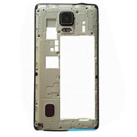 Tengah Bingkai Plat Bezel Chassis Perumahan dengan Lensa Kamera Belakang untuk Galaxy Note 4