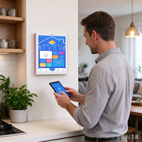 Tablette murale Android 13 de 9,7 pouces, tablette tactile POE, terminal de réservation de réunions, 4+32 Go avec LED environnante