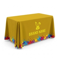 Nappe de table portable économique en polyester de 6 pieds avec impression par transfert thermique