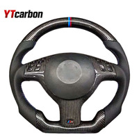 Volant en cuir suédé italien personnalisé YTcarbon avec fibre de carbone forgée pour BM-W M3 M5 E46 E39 X5 E53 Z3 E36
