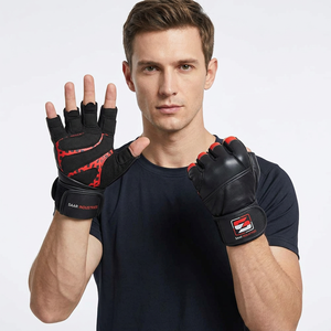 Hot Selling Customizable Leather Gym Gloves for Fitness Training Heavy Duty Anti <b>Slip</b> Gym Gloves At Reasonable Price - Product Image 1