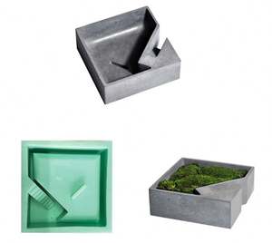 Stampo in Silicone 2020 caldo quadrato in calcestruzzo con scale di fiori Desktop muschio Bonsai <span class=keywords><strong>cemento</strong></span> vaso stampo - Product Image 4