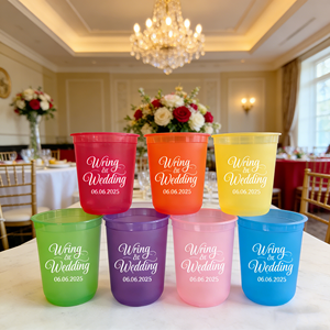 Gobelets de Stade en Plastique Rigide Transparent PP Sans BPA, Personnalisables avec Logo Sérigraphié, 9oz 20oz, Gobelets Givrés pour Mariages - Vente en Gros - Product Image 1