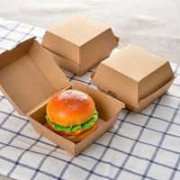 Boîte à hamburger à clapet personnalisée, pliable, à montage rapide, surface anti-graisse, pour la restauration rapide à emporter et la restauration événementielle