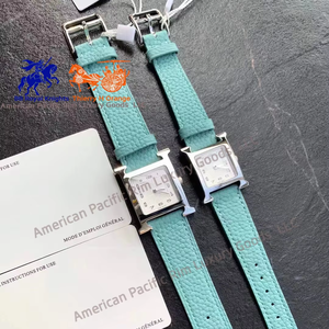 Montre analogique de luxe pour femme H Brand 2025, cadran carré en cristal, bracelet en cuir, mouvement chronographe, offre ODM - Product Image 1