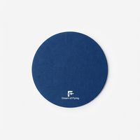 Sous-verre rond jetable en tissu 100 % coton tissé, moderne, pour cocktails, avec logo couleur personnalisé, pour restaurants et utilisation en avion