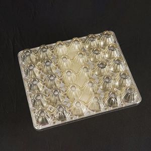 Transparent Golden 30 Holes Pulp Moulding <b>Plastic</b> Egg <b>Tray</b> with 4 6 8 10 12 15 18 20 25 30 Cells Free Samples - Product Image 3