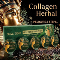 Kit de Spa pour les Pieds à Bulles Dorées Économique pour Salons, Effet Éruption Pétillante, Ensemble de Pédicure au Collagène pour Détaillants en Produits de Beauté