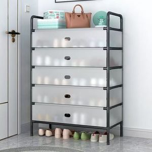 Cửa nhiều lớp Giày Giá móc tích hợp đa chức năng hộ gia đình giá giày công suất lớn sắt lưu trữ giày tạo tác - Product Image 5