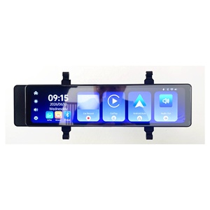 Caméra embarquée DVR pour voiture avec écran IPS de 12 pouces et 9,66 pouces, double objectif, montage sur rétroviseur, caméra de recul étanche - Product Image 2