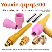 Tête de torche de soudage TIG QQ/QS300A 300A / Accessoires de poignée de torche refroidie par eau / Buse en céramique / Guide de flux / Aiguille en tungstène