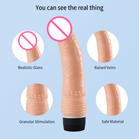 Gerçekçi Silikon Çubuk Dildo Stimülasyonu 10 Hızlı Şarj Edilebilir Dildo Yetişkin Oyuncağı Kadınlar için Titreşimli Mini AV Çubuk