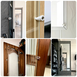 Clip de fixation miroir Jiufa en plastique avec boucle en verre CS-4242 pour portes d'armoires - Product Image 5