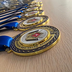 Medalla Deportiva de Metal Personalizada, Medalla de Maratón de Aleación de Zinc, Premio de Carrera, Medalla Deportiva 3D Personalizada con Cinta - Product Image 6