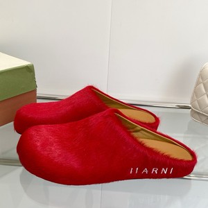 Pantuflas de Pelo de Caballo de Punta Cerrada, Estilo Europeo Americano de Alta Gama, Color Caramelo, Famosas en Internet, para Todas las Estaciones, 2026 - Product Image 3