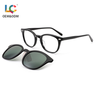Nouvelle conception, style européen populaire, lunettes optiques en acétate faites à la main avec clip magnétique pour lunettes de soleil, pour unisexe