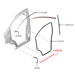 Ford Left Front Door Lower <b>Sealing</b> <b>Strip</b> 1812356 BK21V100A37AE For Replace Repair - Product Image 5