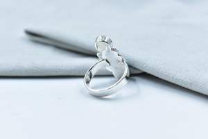 Anillo Ajustable Hecho a Mano con Turquesa Mojave y Plata de Ley para Mujer, Hermoso Regalo de Boda para Mamá, Fiesta - Product Image 4
