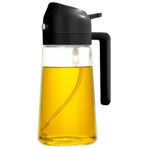 Nueva Experiencia en Ventas: Botella de Aceite 2 en 1 de 470 ml, Botella de Vidrio Premium de 16 oz con Rociador de Aceite de Oliva - Product Image 1
