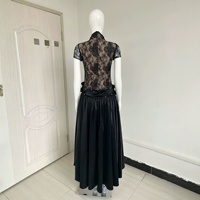 Robe en cachemire à manches courtes, col rond, dentelle florale, style européen et américain, nouvelle collection, très tendance, modèle SB4021
