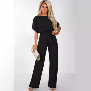 Nuova Tuta Elegante da Donna Primavera Estate, Casual Gialla, Tinta Unita con Lacci e Bottoni, Manica Corta - Product Image 6