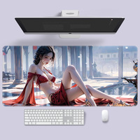 Tapis de souris de jeu en caoutchouc personnalisé, grand format, antidérapant, lavable, imprimé avec des motifs d'anime, 900*400 mm, tapis de bureau pour la promotion