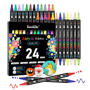 Lanzamiento 2026, Rotuladores de Pintura Acrílica de Doble Punta, 24 Colores, con Punta de Punto y Punta Fina, Regalo de Navidad, Manualidades - Product Image 6