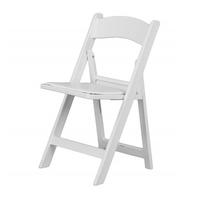 Chaise pliante en plastique blanc empilable ZDY-25, qualité commerciale, résine imperméable, chaise d'extérieur pour événements, location pour banquets