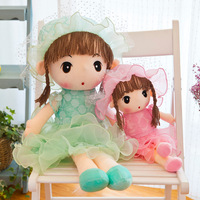 Songshan jouets personnalisé pas cher mignon robe de mariée poupées 45cm fleur fée décoration de la maison en peluche jouet dormir princesse chiffon poupée fille