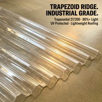 Panneau de toiture en polycarbonate ondulé de 2 mm, 2,5 mm, 3 mm d'épaisseur, grande vague, pour la construction de stades et terrains de sport