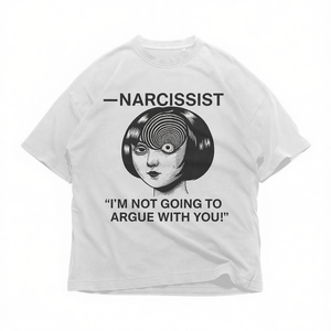 Maglietta Grafica Oversize Goth Anni '90 Y2K Streetwear con Stampa Spirale Horror Narcissist - Product Image 2