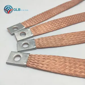 Electrical Ground C11000 copper High Current electrical copper braided connectors