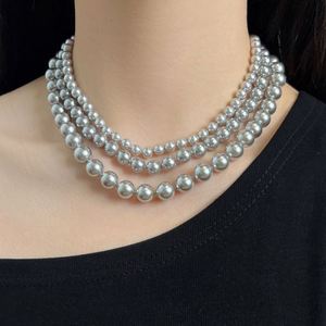 Collar de Perlas Redondas de 10 mm de Plata de Ley 925, Joyería Fina Elegante Dylam Charm, Accesorios de Uso Diario para Mujer - Product Image 3