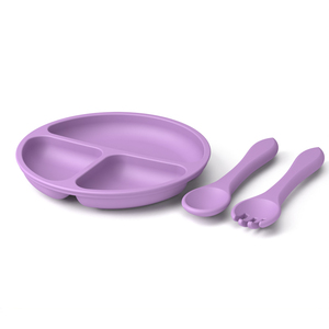 Macio Reutilizável <span class=keywords><strong>Silicone</strong></span> Talheres <span class=keywords><strong>Set</strong></span> para Crianças Cor Sólida Placa Colher Garfo Food Grade Infantil Jantar <span class=keywords><strong>Ware</strong></span> - Product Image 1