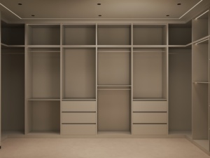 <span class=keywords><strong>Armoire</strong></span> intégrée sans poignée de style moderne, système de placard personnalisé à ouverture par pression pour meubles de chambre - Product Image 5