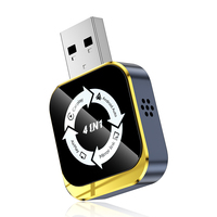 Adaptateur sans fil CarPlay 4 en 1 de luxe avec bordure dorée, Android Auto, AirPlay, MirrorLink, dongle pour CarPlay filaire OEM, boîte de liaison intelligente
