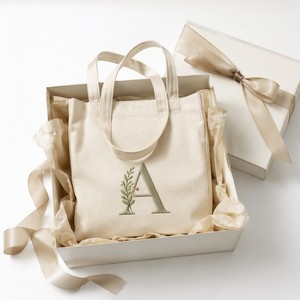 Sac fourre-tout en toile personnalisé avec initiales brodées, cadeau monogramme personnalisé, 15x16 pouces, ouverture supérieure, OEM - Product Image 5